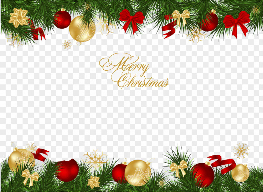 Christmas Border Santa Claus Clip Art PNG