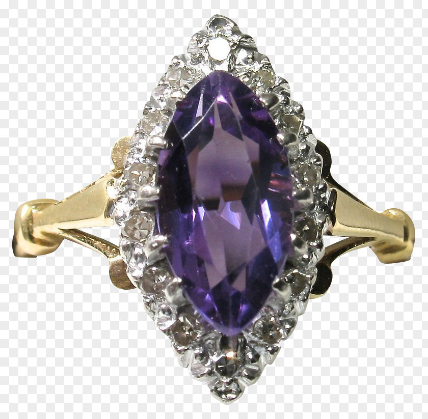 Ring Amethyst Jewellery Diamond Purple PNG