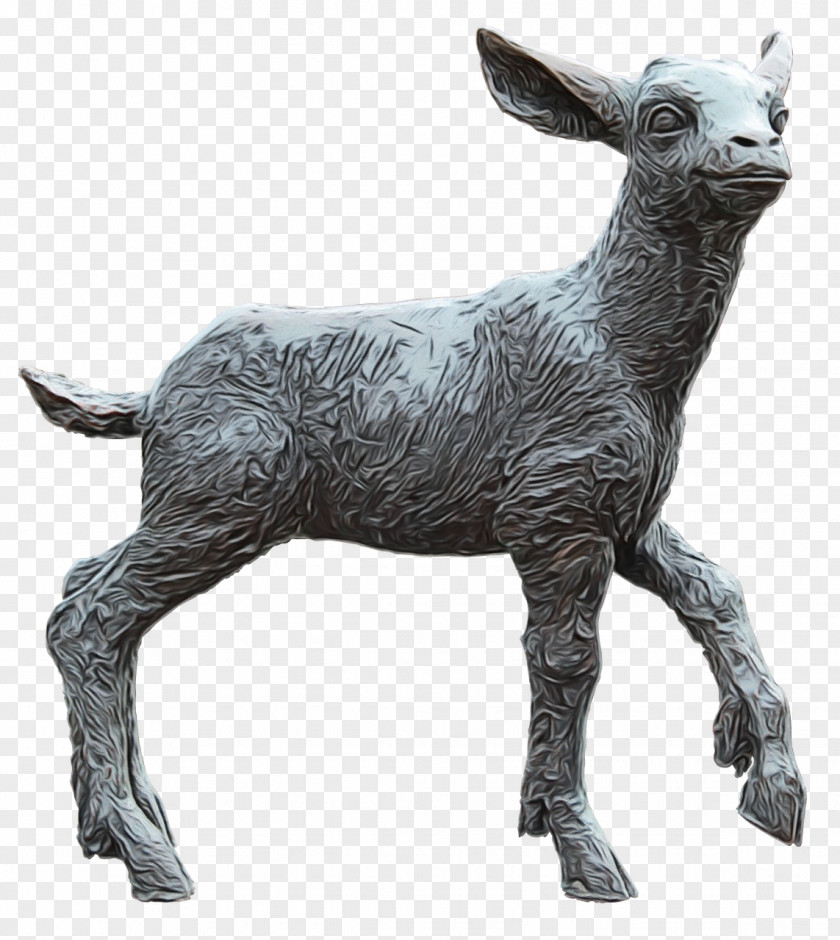 Sheep Deer Goat Sculpture Terrestrial Animal PNG