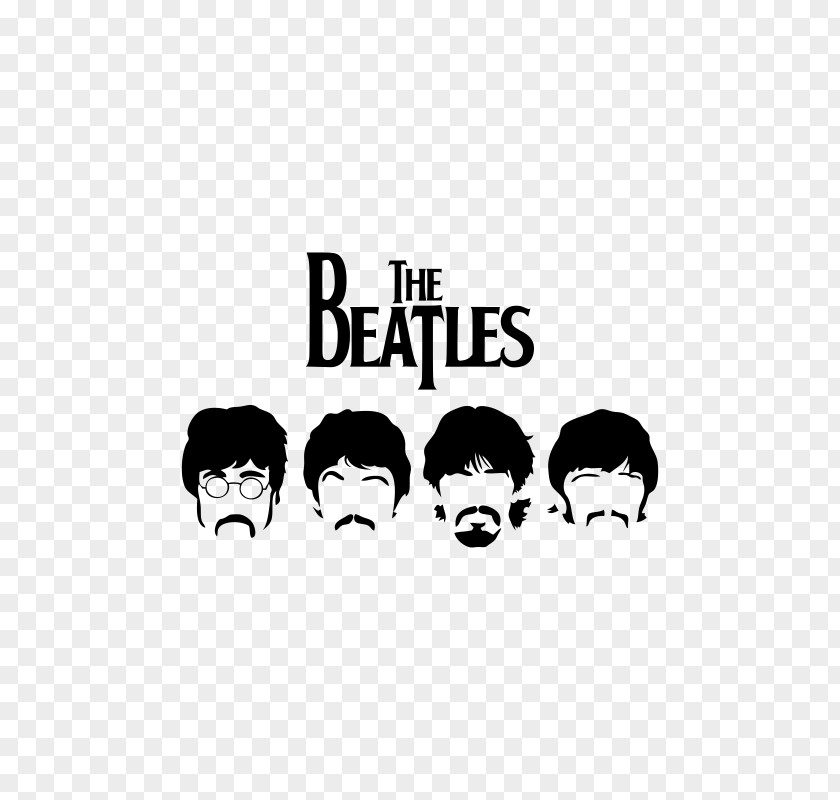 Silhouette The Beatles Stencil Poster Wallpaper PNG