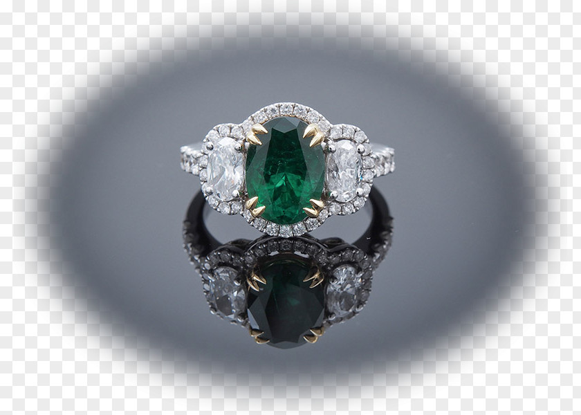 Emerald Diamond Crown Valobra Master Jewelers Engagement Ring Jewellery Carat PNG