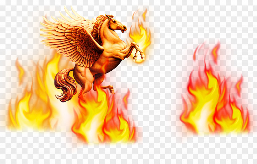 Fire Pegasus Flame PNG