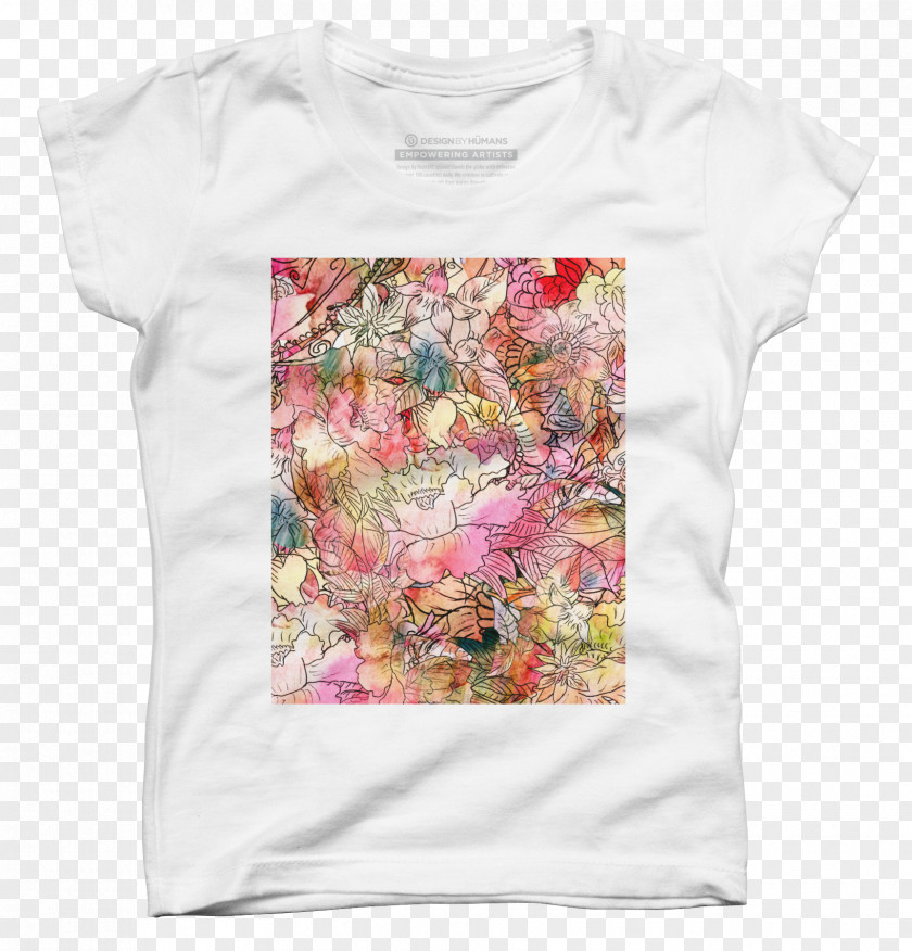Floral Shirt Watercolor Painting T-shirt Art Sketch PNG