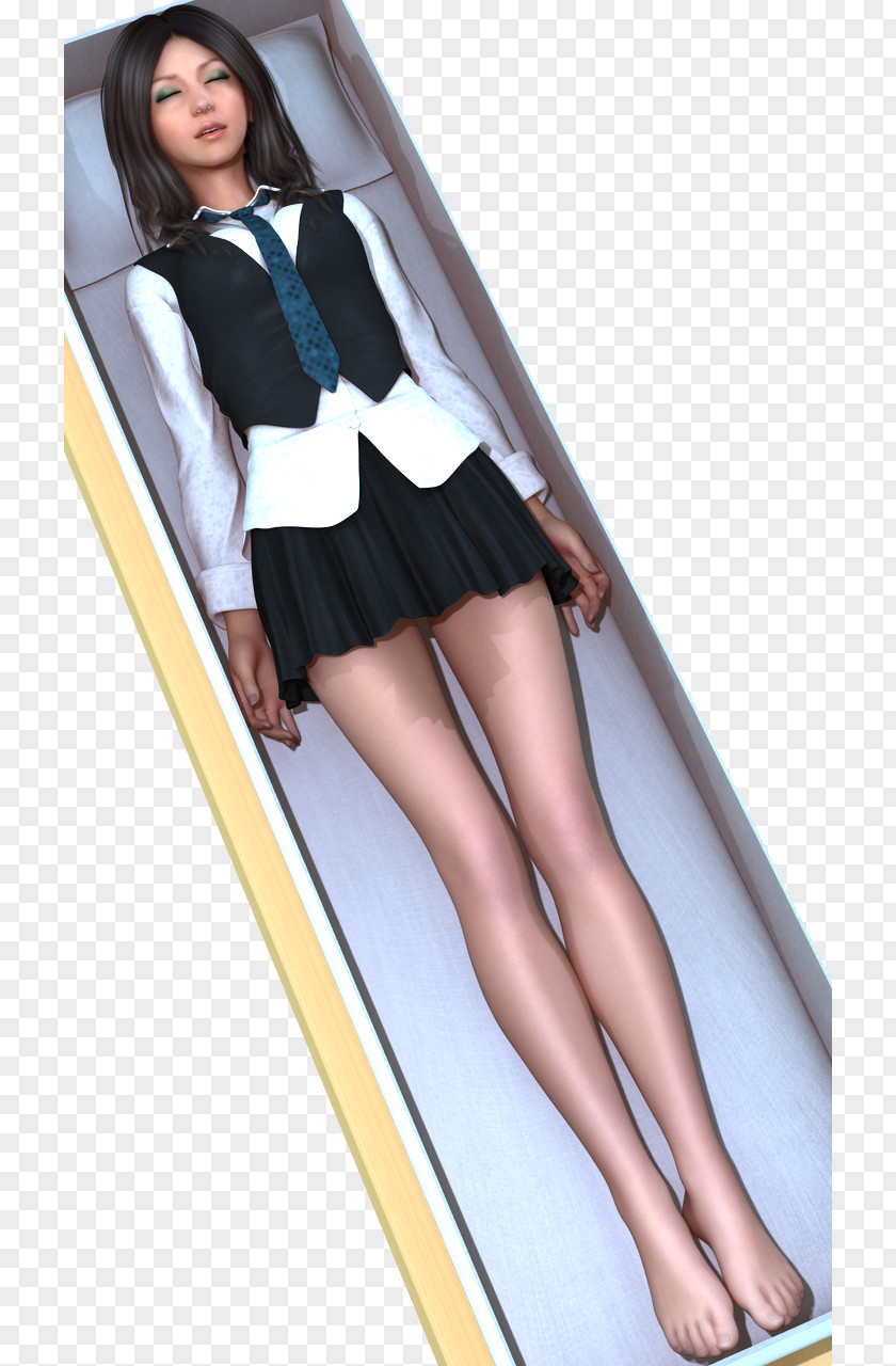 Funeral Fantasy Coffin Woman Digital Art PNG