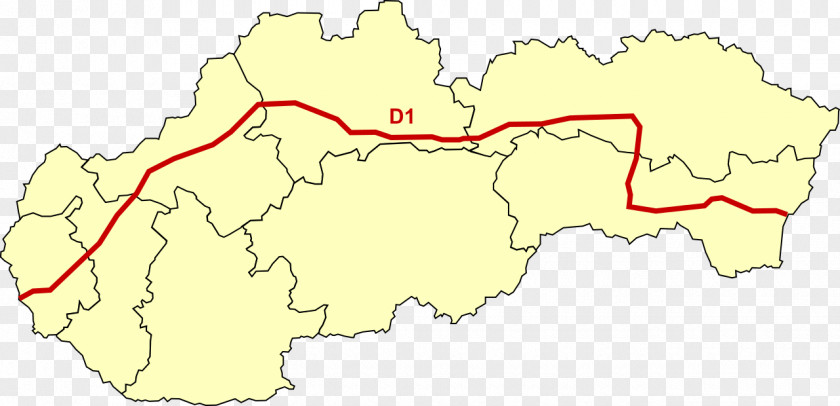Slovakia D1 Motorway European Route E50 E75 E58 Clip Art PNG