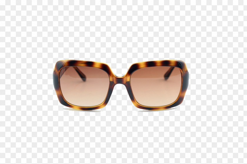 Square Brown Leopard Sunglasses Goggles PNG