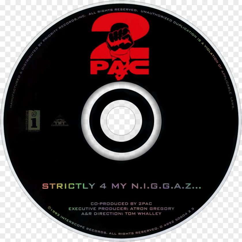 Tupac Compact Disc Strictly 4 My N.I.G.G.A.Z. Album Cover 2Pacalypse Now PNG