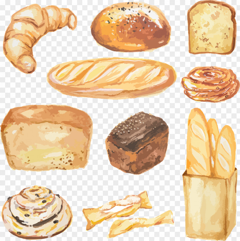 Breadstick Watercolor Painting Vector Graphics Bread Stock Photography Illustration PNG