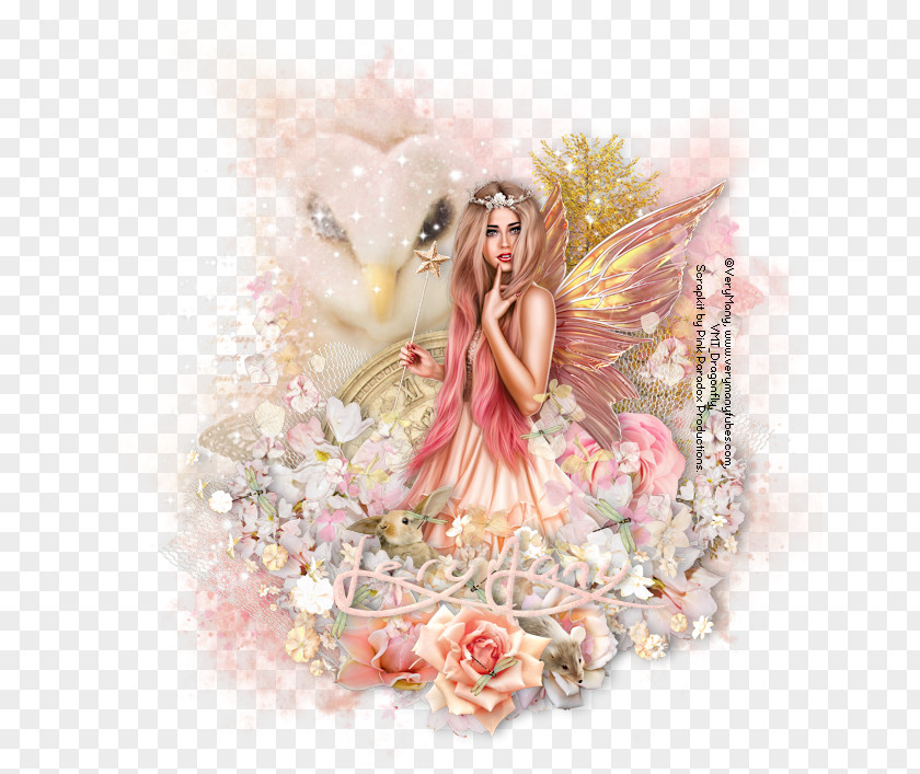 Fairy Garden Figurine Pink M Angel PNG