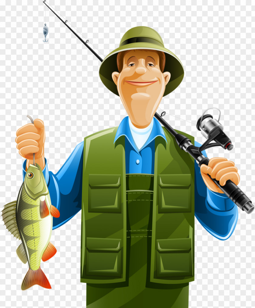 Fisherman Angling Fishing Rods Spin PNG