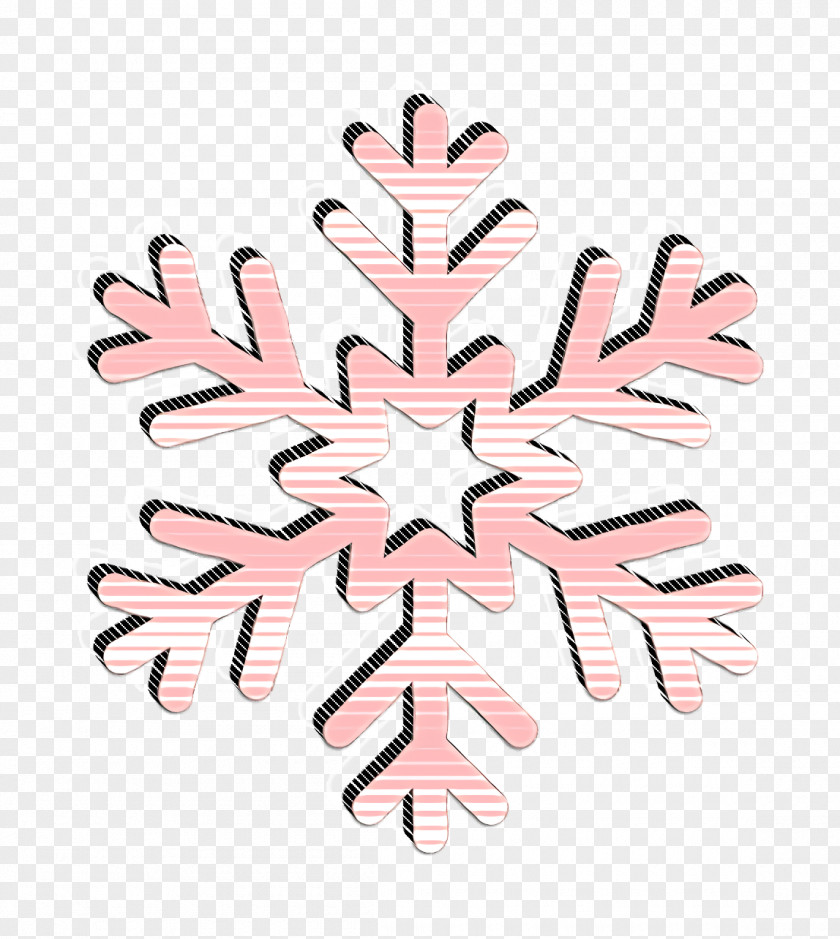 Merry Christmas Line Icon Snowflake Snow PNG