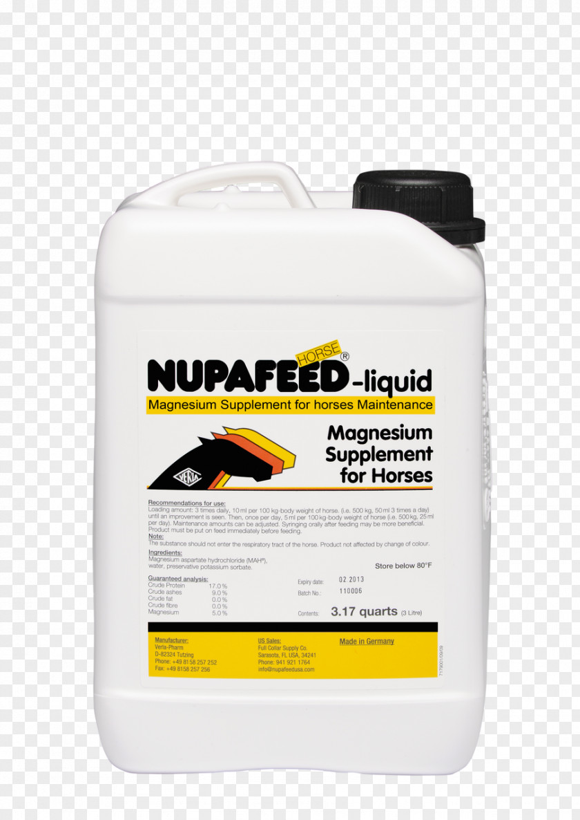 Daily Supplies Liquid Nupafeed® USA Magnesium Aspartate Syringe PNG