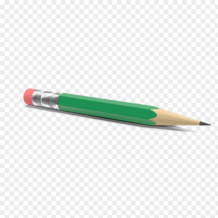 Green Short Pencil Ballpoint Pen PNG