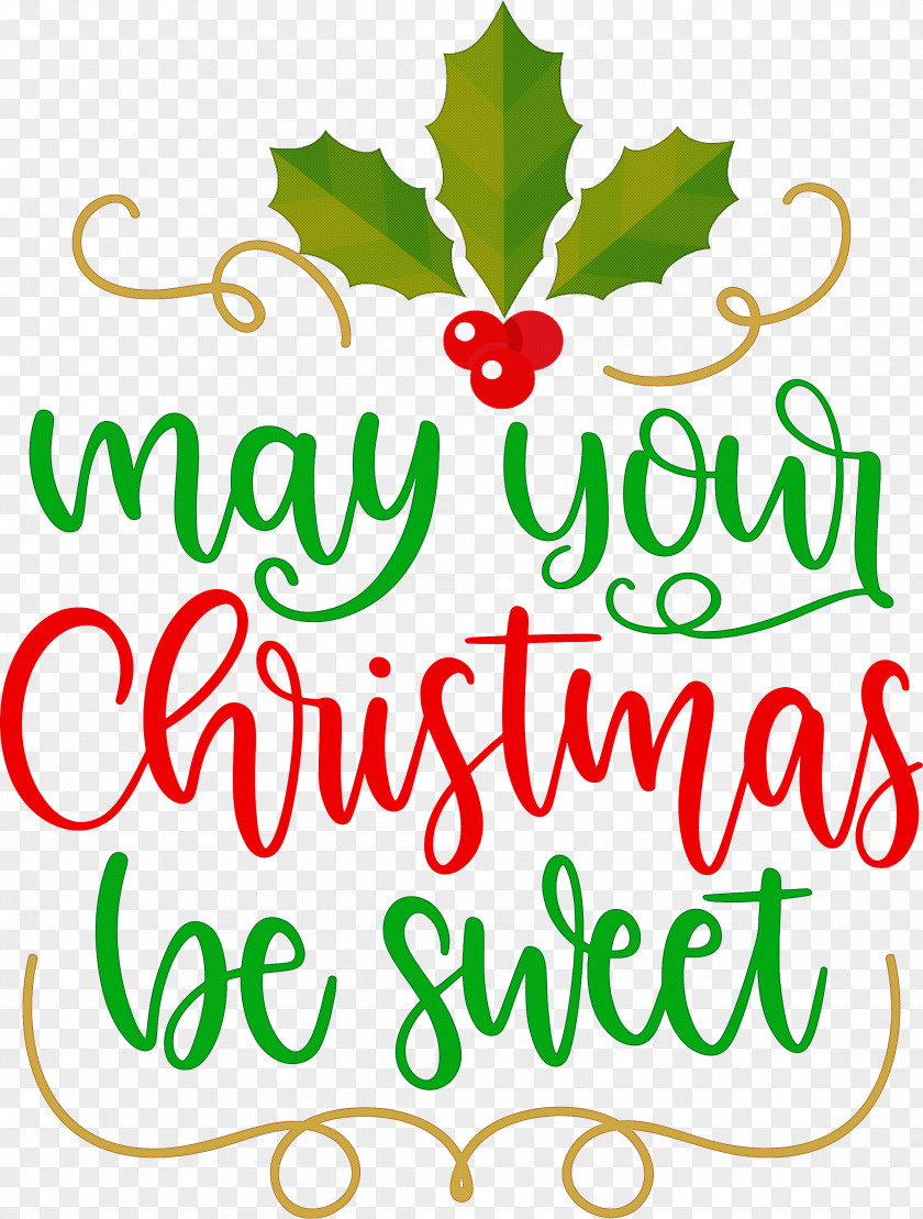 May Your Christmas Be Sweet Wishes PNG