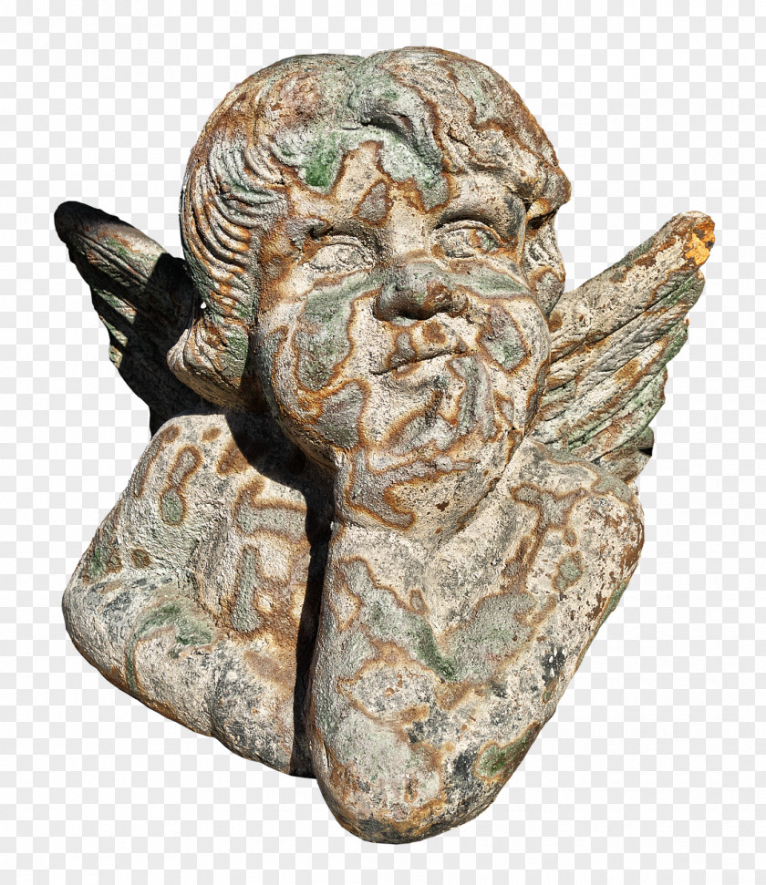 Archangel Ornament Cherub Sculpture Stone Carving Image Wood PNG