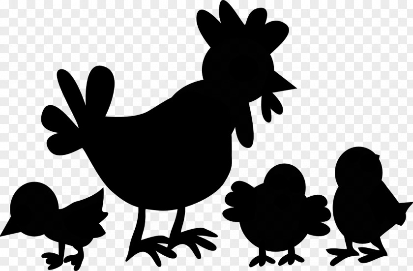 M Clip Art Fauna Silhouette Rooster Black & White PNG