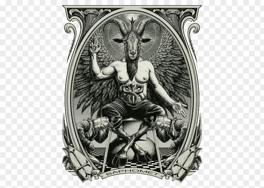 Sigil Of Baphomet Church Satan Satanism Knights Templar Demon PNG