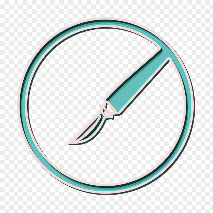 Aqua Turquoise Cut Icon Incision Knife PNG