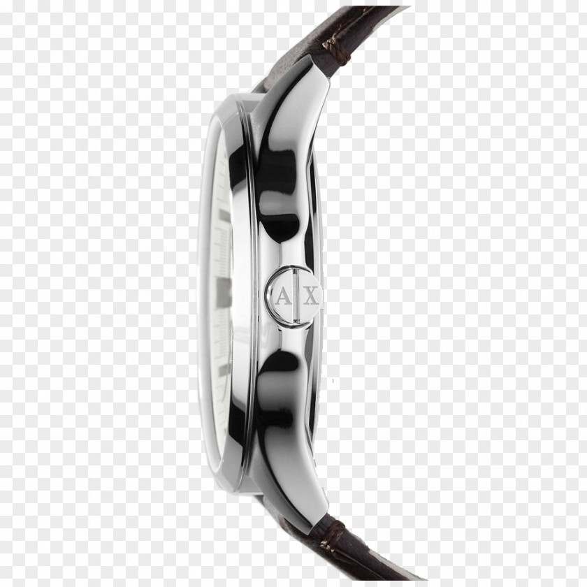 Ax Watch Armani Quartz Clock Strap Leather PNG