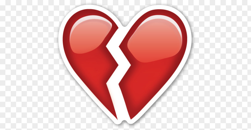 Emoji Broken Heart Emoticon Sticker PNG