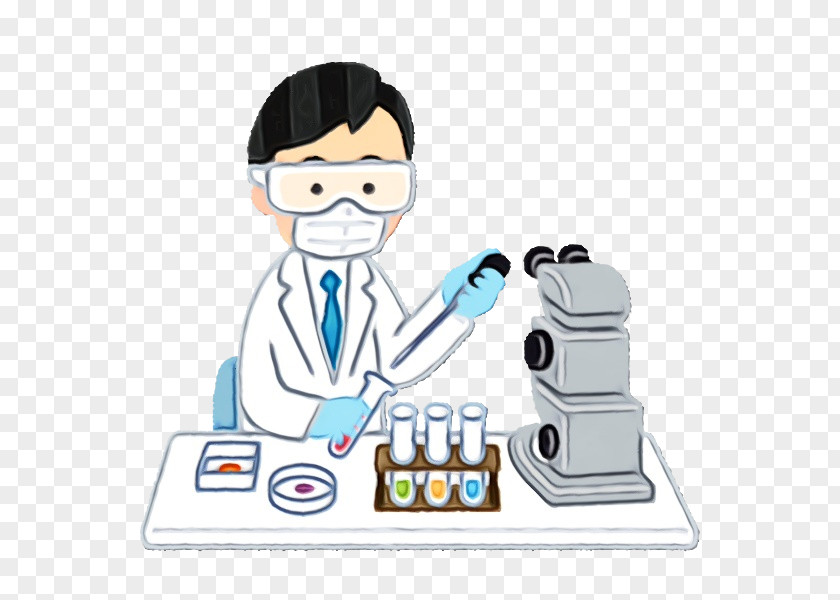 Cartoon Scientist Research PNG