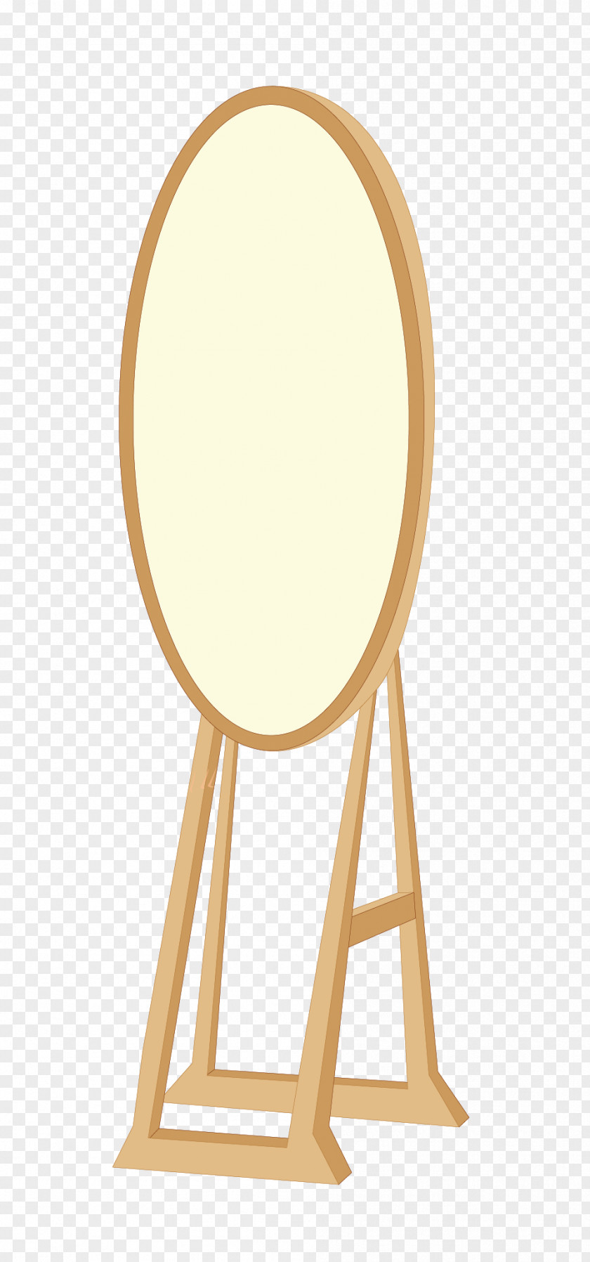 Cartoon Wooden Dressing Mirror PNG