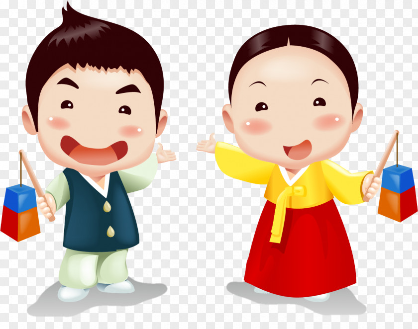 Korea Cute Cartoon Characters Vector Material South Korean Independence Movement PNG