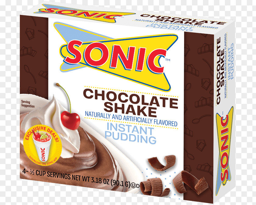 Chocolate Pudding Milkshake Sonic Drive-In America's Brand Properties LLC Gelatin PNG