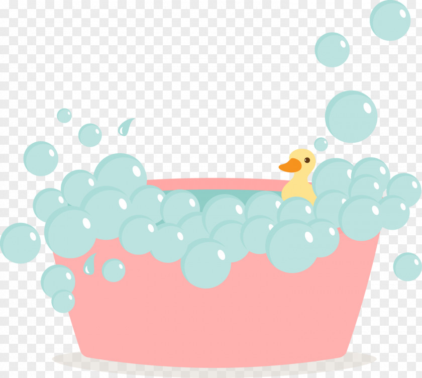 Pink Cute Bubble Bath Vector Duck Water Bird Goose Swan PNG