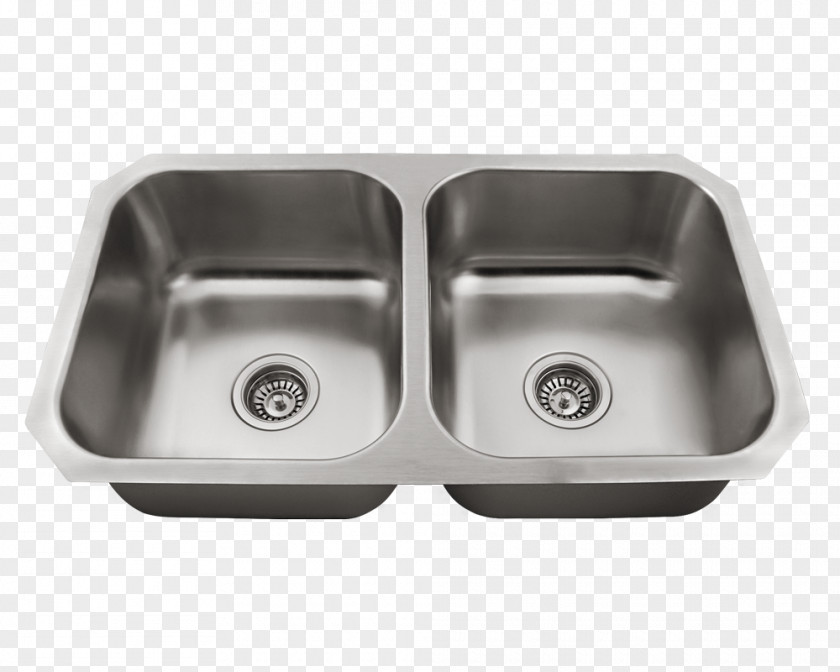 Sink Stainless Steel Brushed Metal Bowl PNG