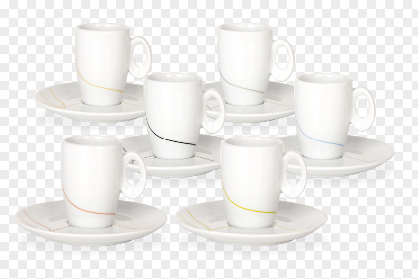 Soft Lines Espresso Tableware Coffee Cup Saucer PNG