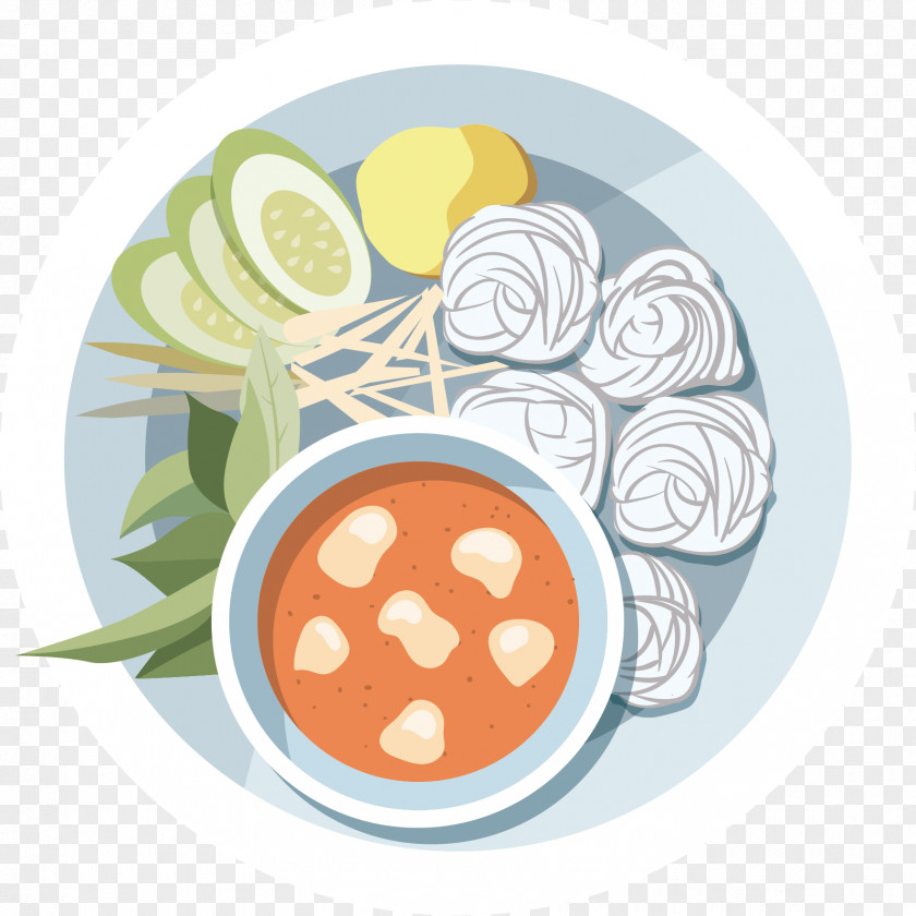 Steamed Rice And Vegetable Roll Thai Cuisine Onigiri Illustration PNG