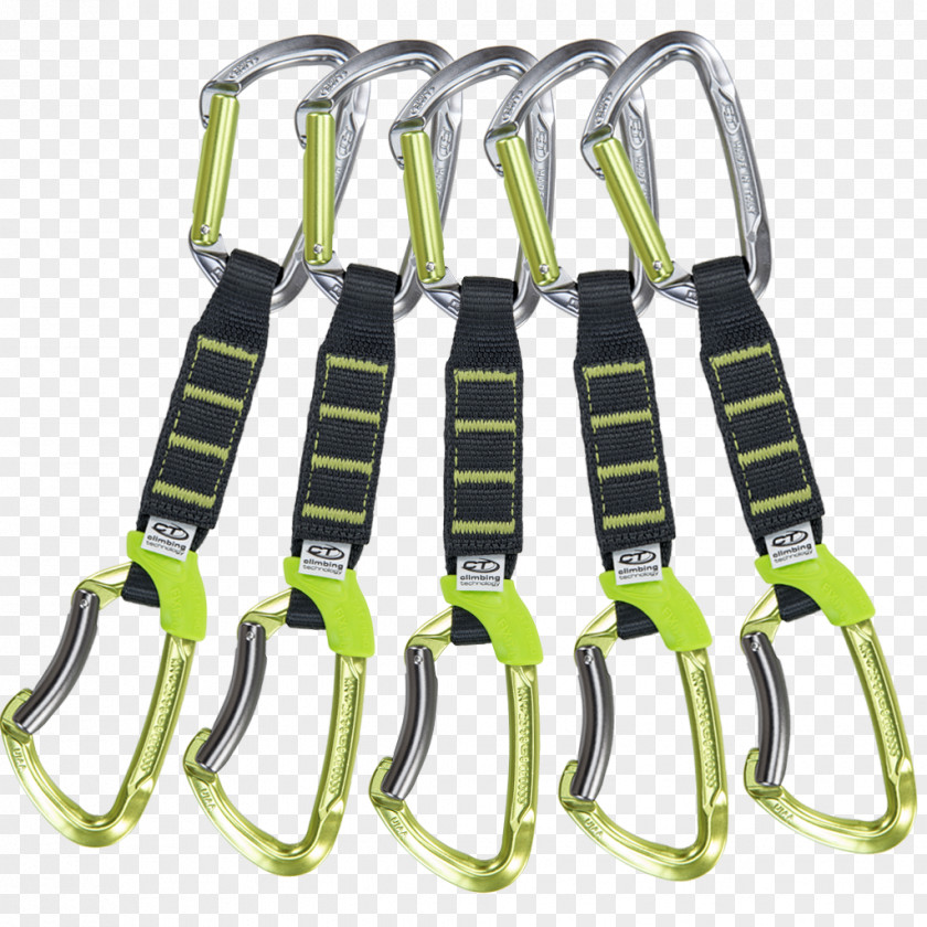 Lime Watercolor Quickdraw Climbing Technology Set 12 Cm Ny 5 Units Carabiner PNG