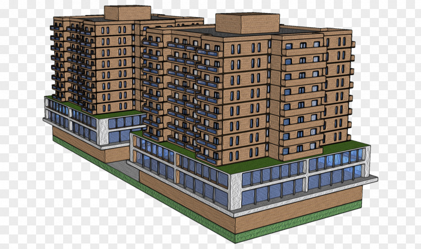 Residential Community Mixed-use Area Commercial Building Urban Design PNG