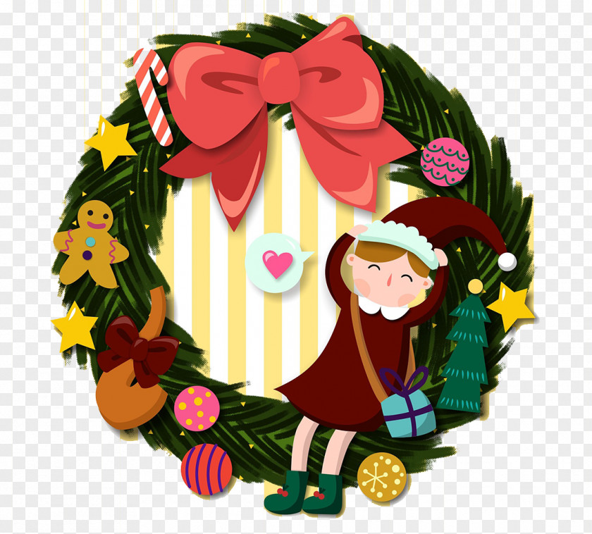 Christmas Flower Label PNG