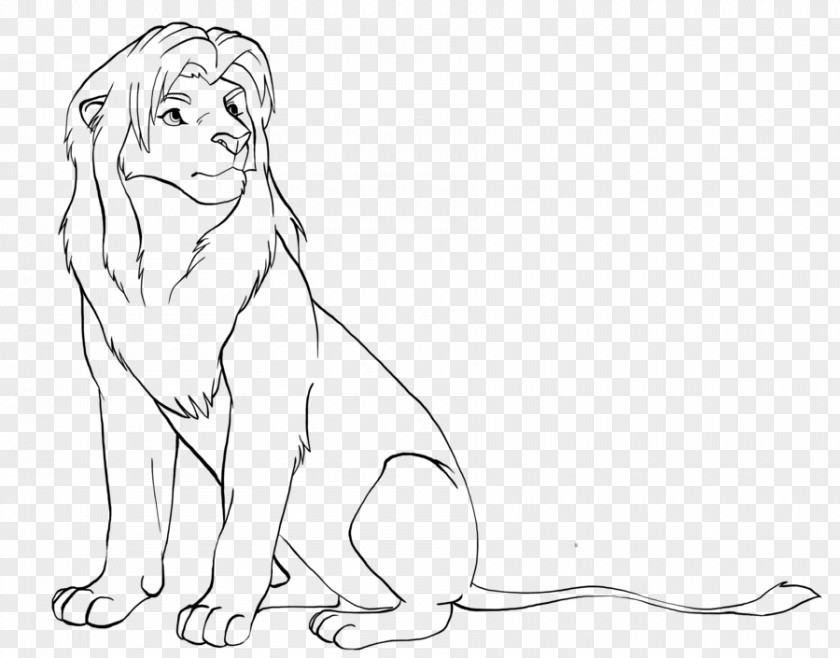 Lion Line Art Mufasa Simba Drawing PNG
