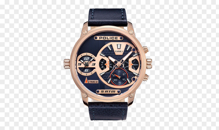 Police Domineering Three Quartz Male Table Design Watch Amazon.com Chronograph Online Shopping PNG