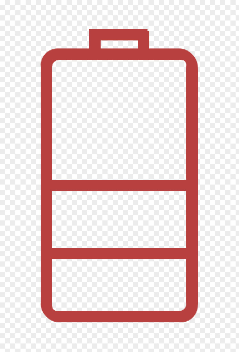 Rectangle Mobile Phone Case Battery Icon Essential Set PNG