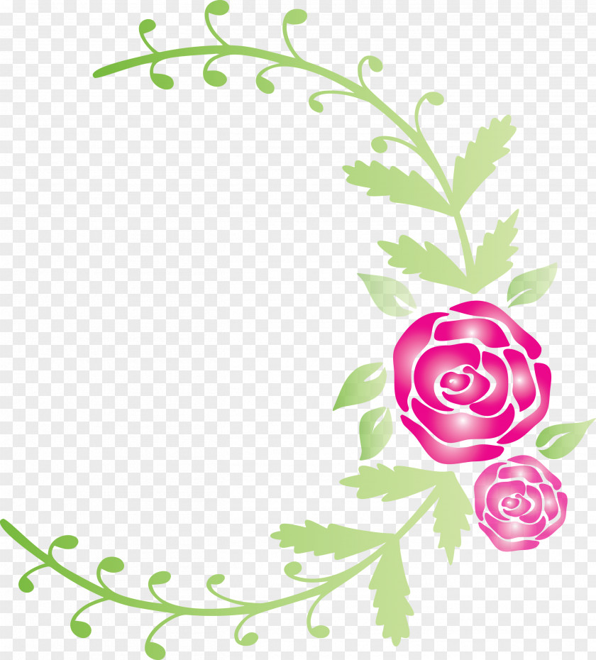 Rose Frame Flower Wedding PNG