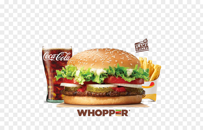 Beef Hamburger Whopper French Fries Junk Food Burger King PNG