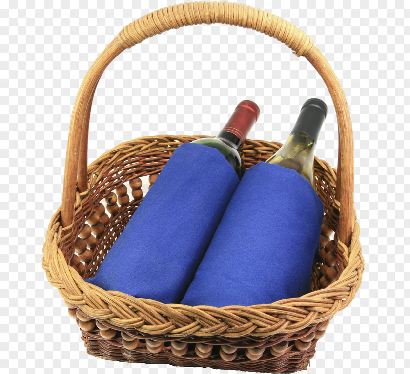 Wine Baskets Red Bottle Drink Grape PNG