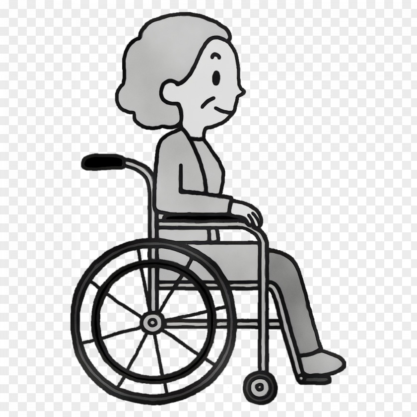 Wheelchair Chair Male Line Behavior PNG