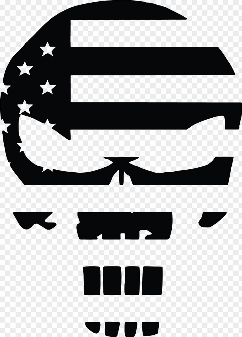 Punisher Logo Chris Kyle Decal Flag Cricut Sticker PNG