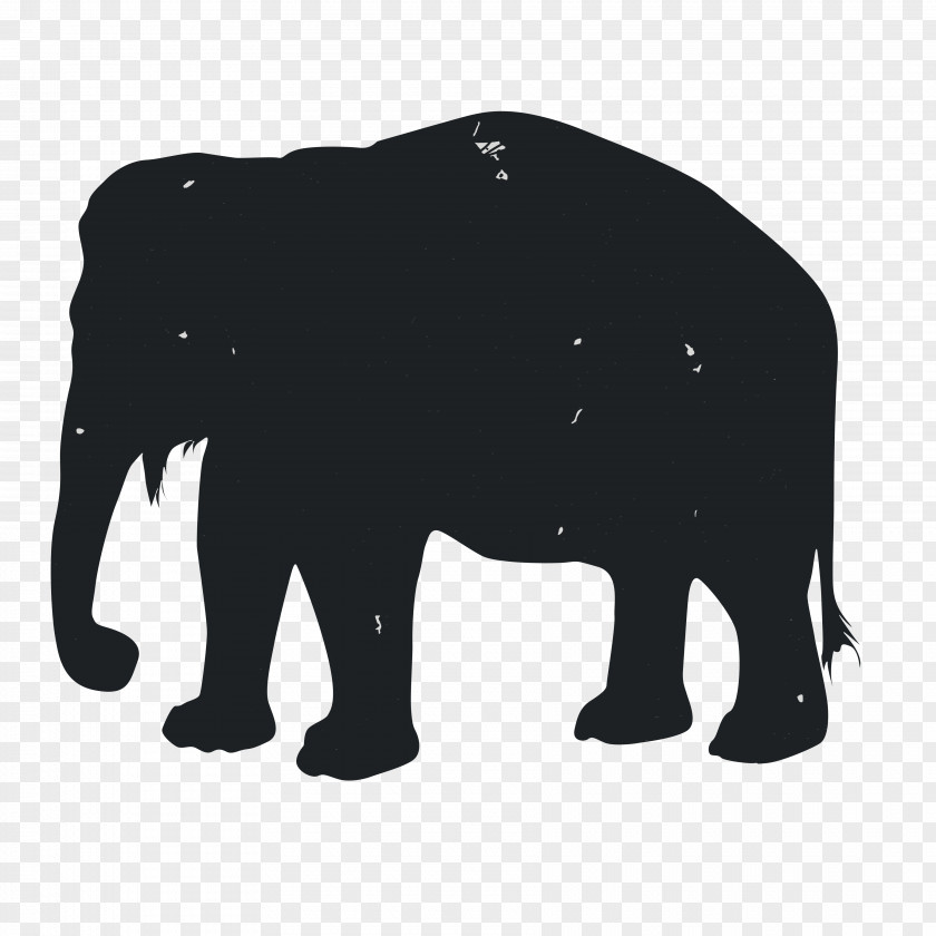 Animal Silhouettes African Elephant Silhouette Indian PNG