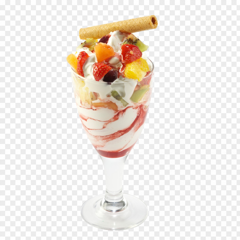 Fresh Salad Sundae Ice Cream Fruit Milkshake Frozen Yogurt PNG