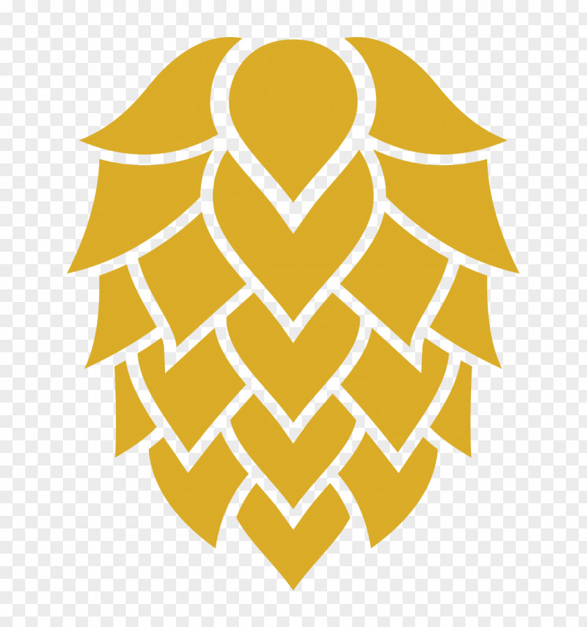 Golden Icon Beer Hops Clip Art PNG