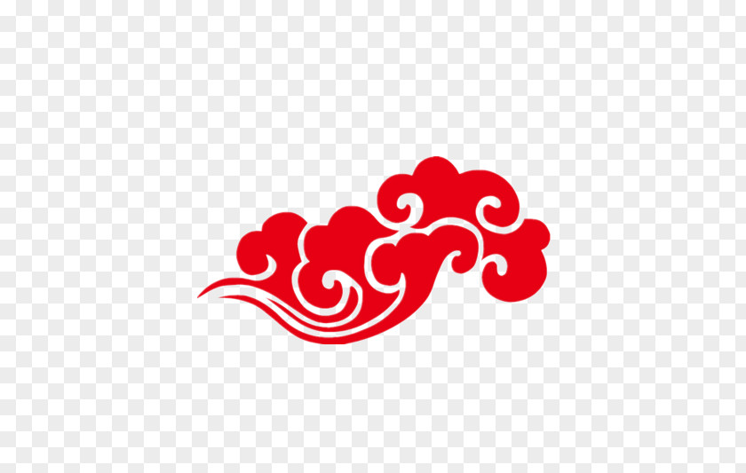Red Chinese Style Clouds PNG chinese style clouds clipart PNG