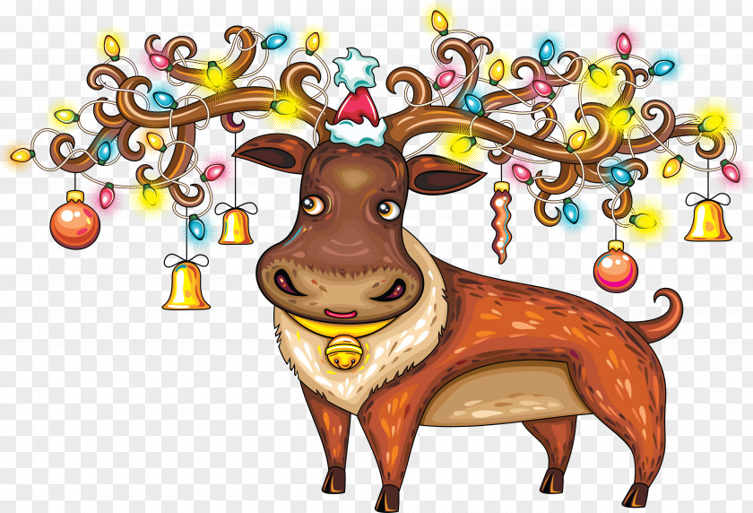 Reindeer Santa Claus Ded Moroz New Year PNG