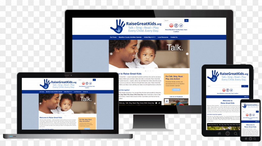 Web Design Page Responsive Raise Great Kids PNG