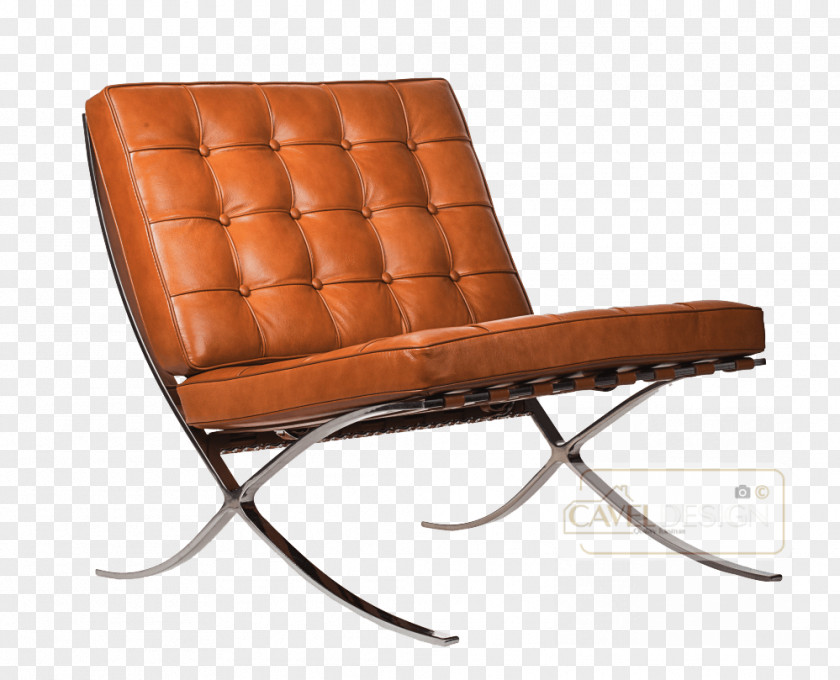 Chair Barcelona Pavilion Fauteuil Leather PNG